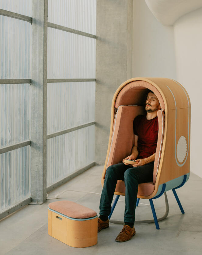 Le fauteuil OTO d’Alexia Audrain, conçu pour les personnes autistes.