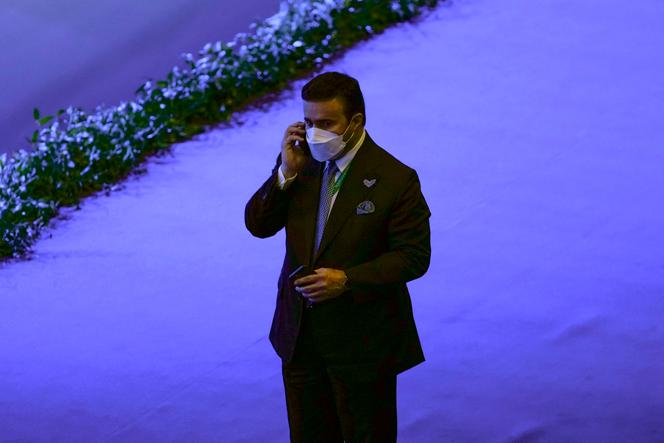 Ahmed Naser Al-Raisi, lors de la première journée de l’assemblée annuelle d’Interpol, à Istanbul, le 23 novembre 2021.