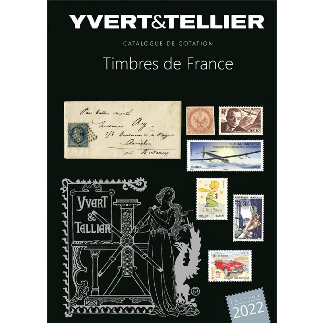 Catalogue de cotation des timbres de France Yvert et Tellier 2022  l