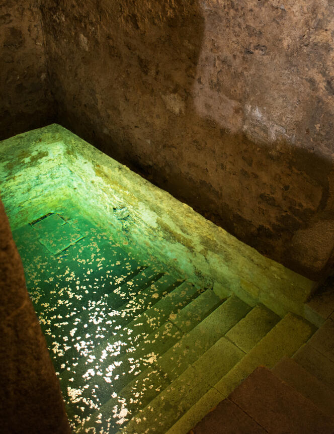 Le mikvé médiéval de Montpellier, bain rituel juif de purification datant du XIIIe siècle.