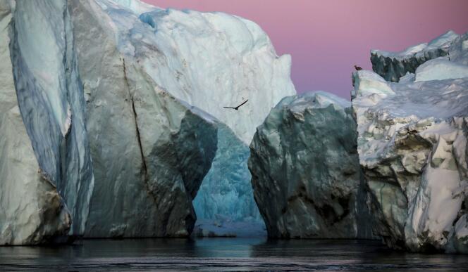Les icebergs à l’embouchure du fjord de glace Jakobshavn (Groenland), le 16 septembre 2021.