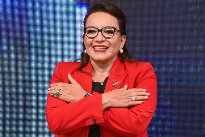 La candidate à l’élection présidentielle du Honduras Xiomara Castro, à Tegucigalpa, le 28 novembre 2021.