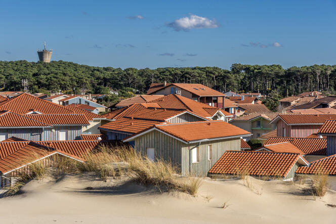 A subdivision of second homes in Biscarosse (Landes).
