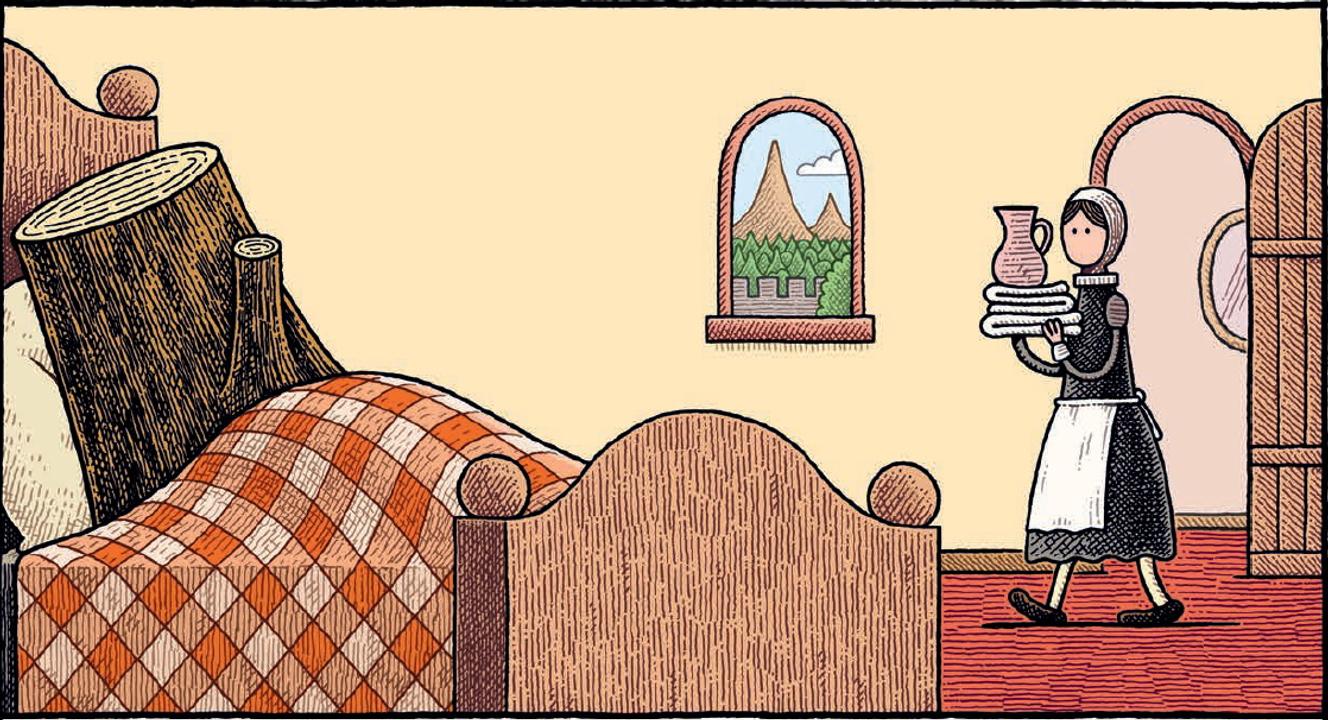 « Le Petit Robot de bois et la Princesse Bûche », de Tom Gauld, traduit de l’anglais par Rosalind Elland-Goldsmith, L’Ecole des loisirs, 40 p., 14 €. Dès 4 ans.