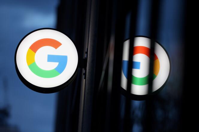 Logo de la firme américaine Google, condamnée le 24 décembre 2021 à une amende de 87 millions d’euros par un tribunal russe.