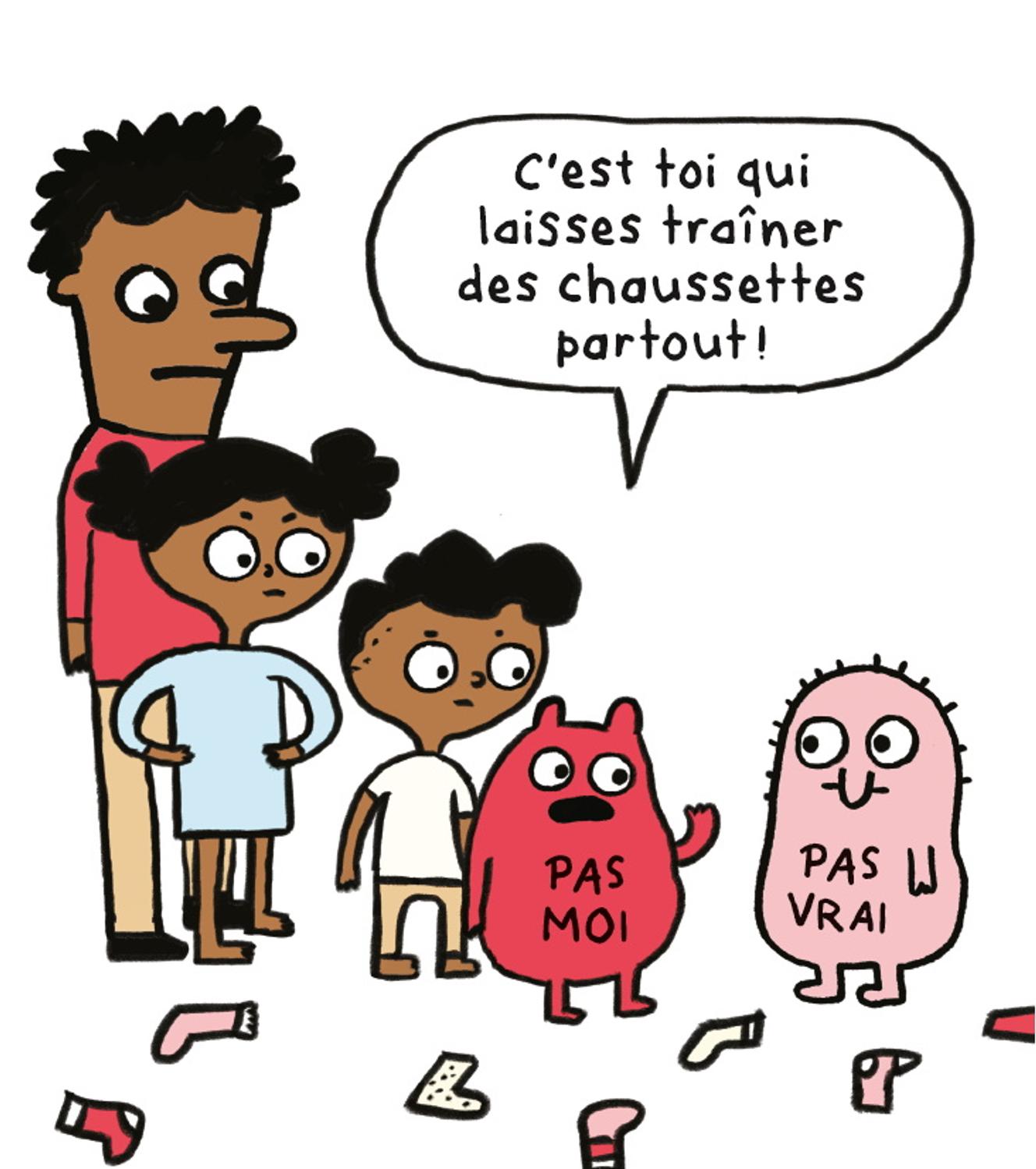 « Pas Moi », d’Elise Gravel, Nathan, 40 p., 12,50 €. Dès 5 ans.