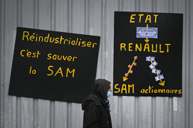Le 24 novembre 2021., à Viviez (Aveyron), où la fonderie SAM a fermé.