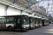 Des bus RATP au dépôt, à Paris, le 2 septembre 2020.