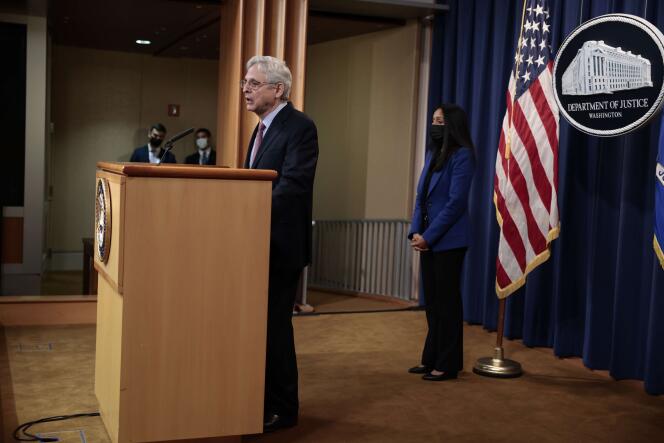 Attorney General Merrick Garland at a press conference in Washington on December 6, 2021.