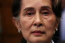 FILE PHOTO: Myanmar's leader Aung San Suu Kyi attends a hearing on the second day of hearings in a case filed by Gambia against Myanmar alleging genocide against the minority Muslim Rohingya population, at the International Court of Justice (ICJ) in The Hague, Netherlands December 11, 2019. REUTERS/Yves Herman/File Photo