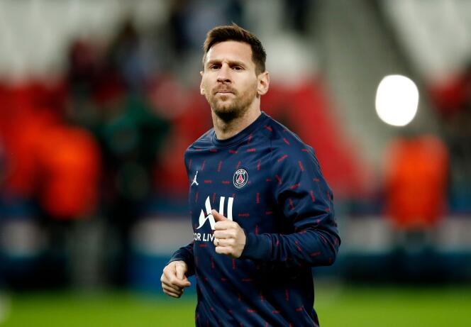 Lionel Messi, at the Parc des Princes, in Paris, on December 7, 2021.