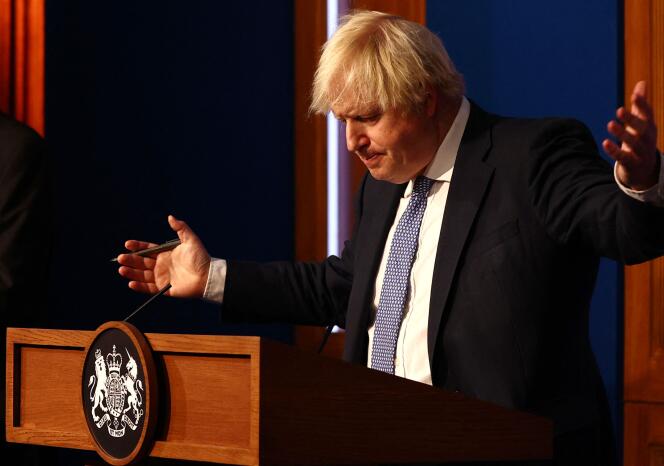 British Prime Minister Boris Johnson on December 8, 2021.