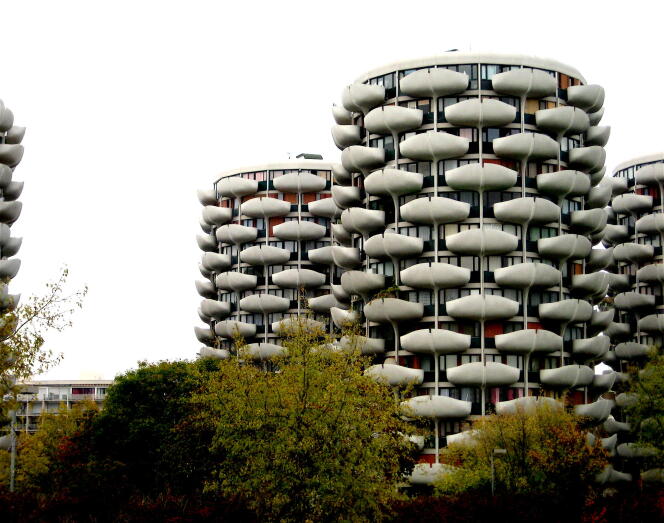 Les immeubles-choux (1969-1974) conçus par l’architecte Gérard Grandval, à Créteil (Val-de-Marne).