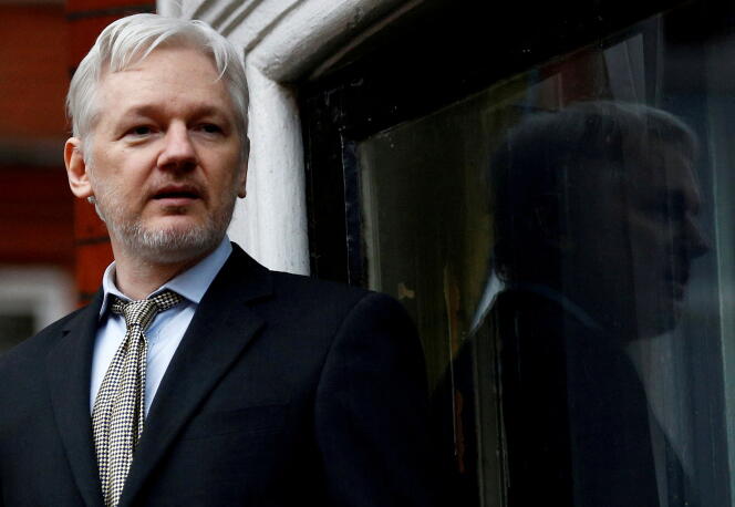 Julian Assange, ici en février 2016 à l’ambassade d’Equateur à Londres.