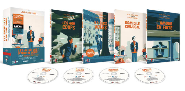 Le coffret « Les Aventures d’Antoine Doinel », la saga de François Truffaut avec Jean-Pierre Léaud en cinq films.