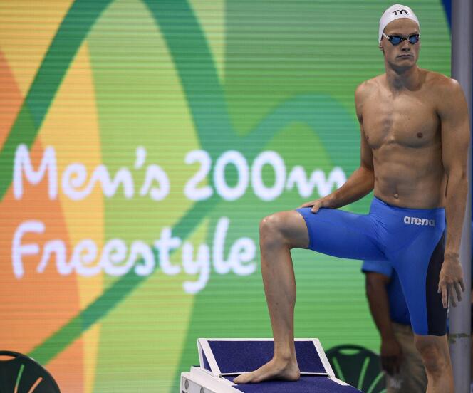 Yannick Agnel aux Jeux olympiques de Rio, au Brésil, le 7 août 2016.