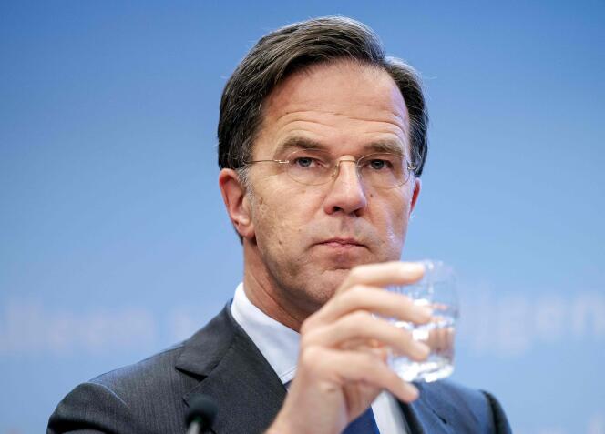 Dutch Prime Minister Mark Rutte at a press conference in The Hague on December 14, 2021.