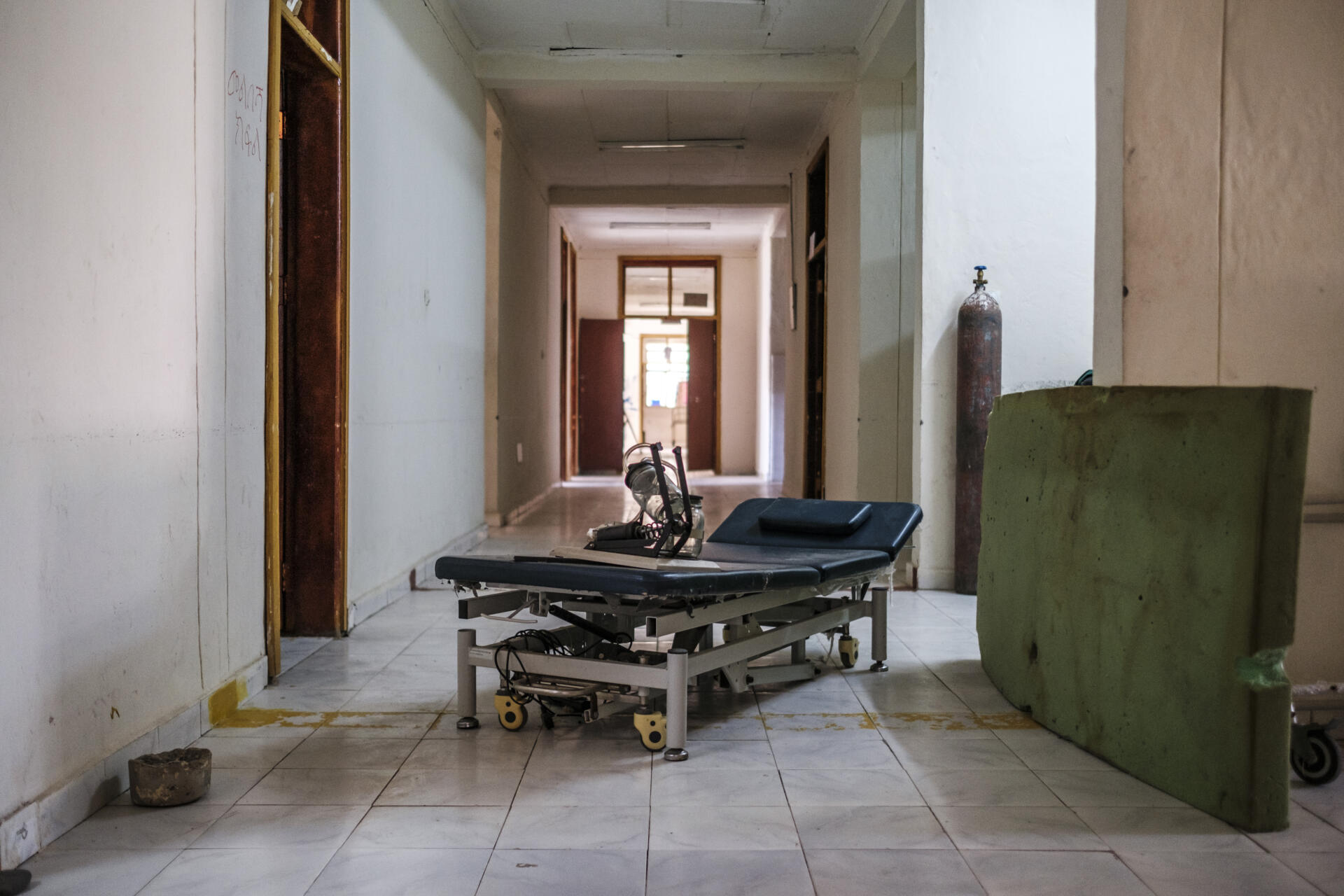 View of a vandalized ward at Shewa Robit hospital in Ethiopia on December 9, 2021. The hospital was looted by Tigray forces when they occupied the town.