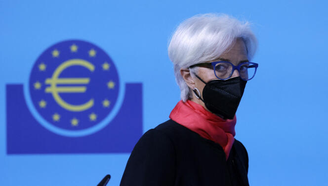 ECB Presidency Christine Lagarde, in Frankfurt (Germany), December 16, 2021.