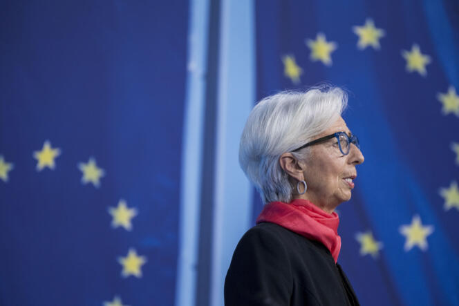 The President of the European Central Bank (ECB), Christine Lagarde, in Frankfurt (Germany), December 16, 2021.