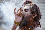 Un sadhu, lors de la Kumbha Mela à Allahabad, en Inde, en 2013.