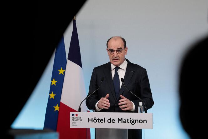Jean Castex, during his address to Matignon, on December 17.