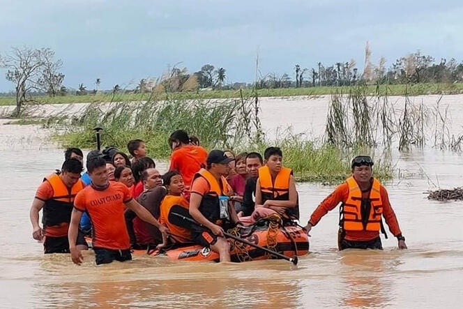 Residents of the tourist island of Bohol in the central Philippines were rescued on December 17, 2021 after flooding trapped them in their home.