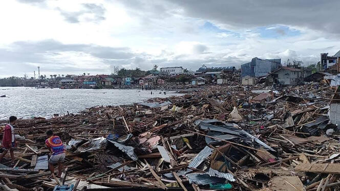 Lo que queda de la ciudad de Ubay, provincia de Bohol, 17 de diciembre de 2021.