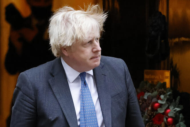 British Prime Minister Boris Johnson on December 16, 2021.