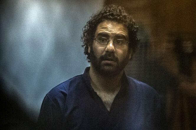 Alaa Abdel Fattah, le 23 mai 2015, au tribunal du Caire.