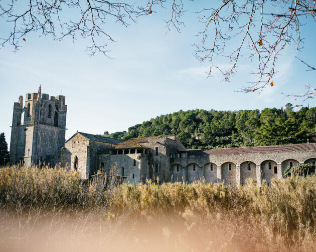 L’abbaye Sainte-Marie de Lagrasse (Aude), le 15 décembre 2021.