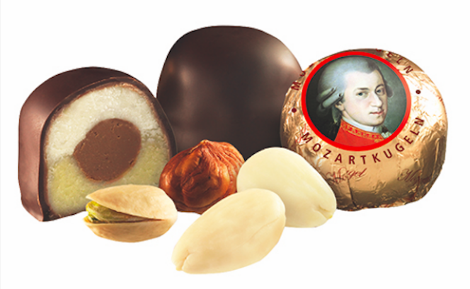 Les confiseries « boules de Mozart », ou Mozartkugeln.