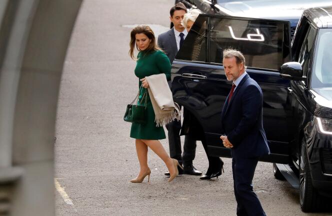 La princesse Haya Bint Al-Hussein arrive à la Haute Cour de justice, à Londres, le 12 novembre 2019.
