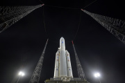 La fusée Ariane 5 qui emmène le téléscope James-Webb, le 23 décembre 2021.