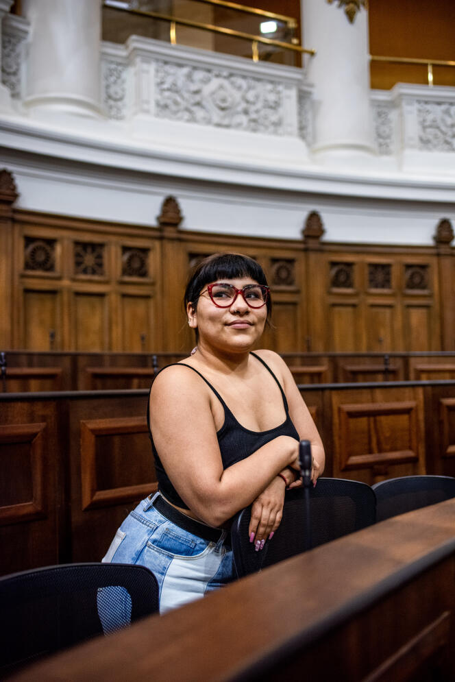 Constituent Assembly member Valentina Miranda in the former National Congress on November 17, 2021, Santiago, Chile.