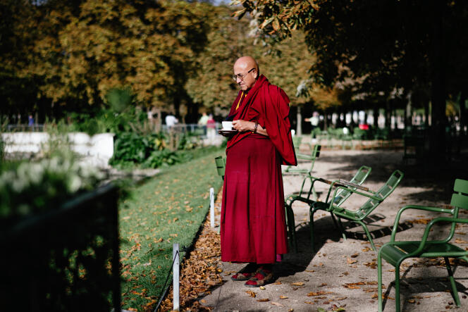 Matthieu Ricard, le 7 octobre 2021, au jardin des Tuileries à Paris.