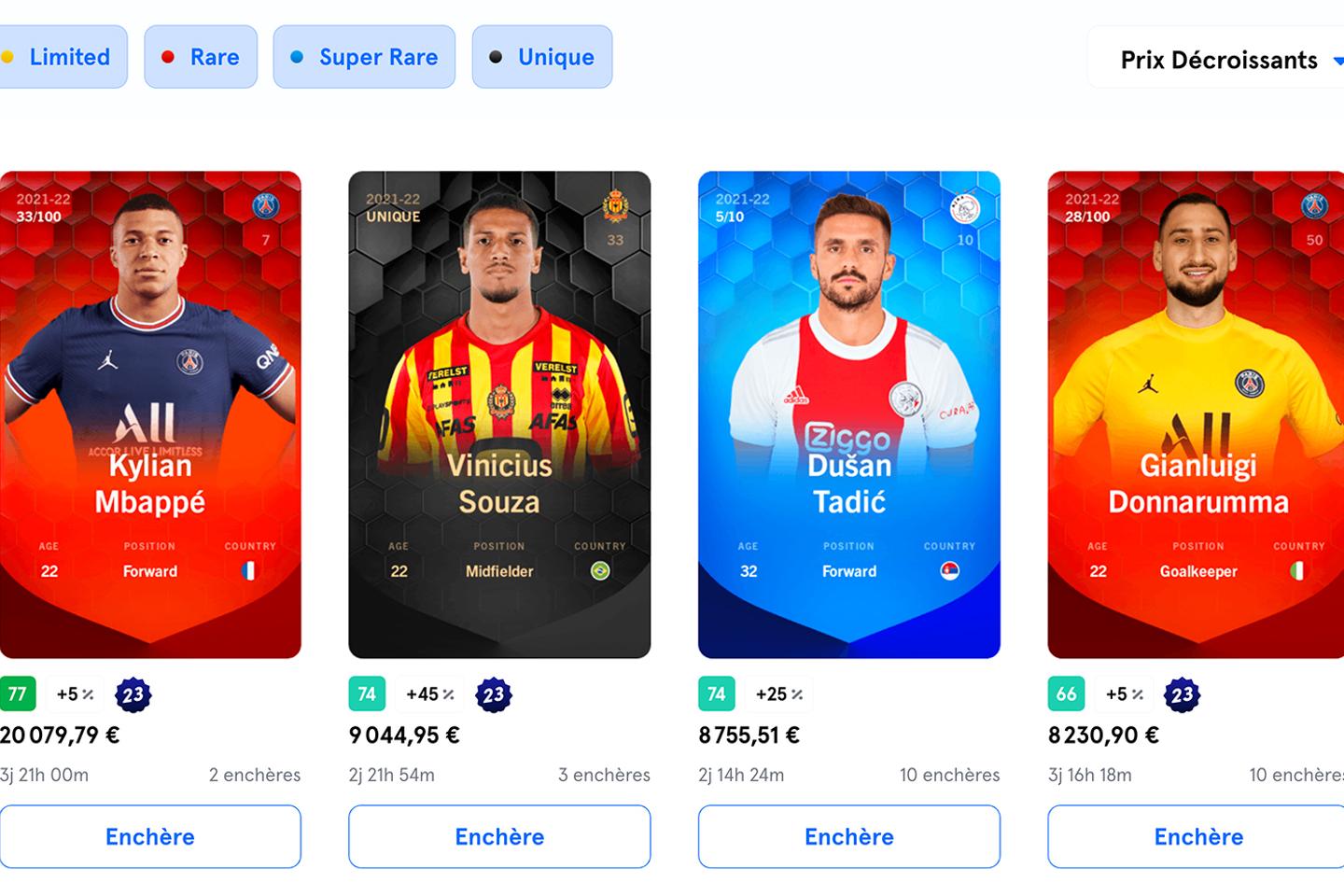 Le succès de Sorare grâce à ses vignettes numériques de footballeurs