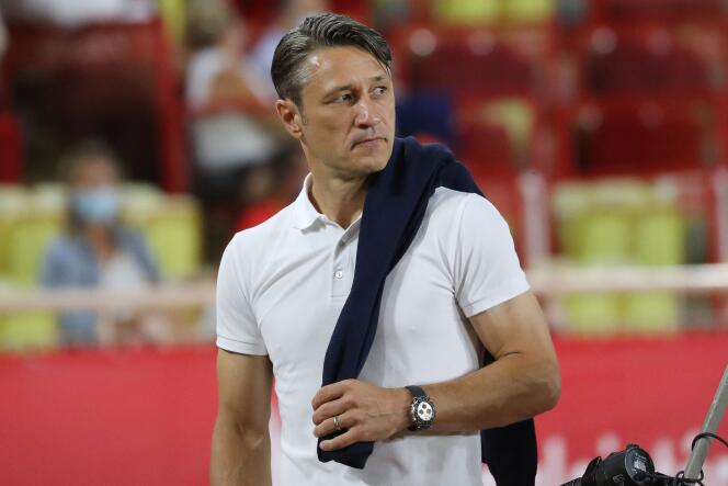 Niko Kovac during a match between AS Monaco and FC Nantes, August 6, 2021.