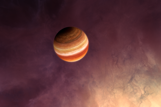 Artist's impression of a wandering planet
