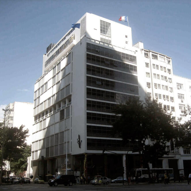 La « Maison de France », œuvre moderniste d’Auguste Rendu et Jacques Pilon achevée en 1956, à Rio, au Brésil.