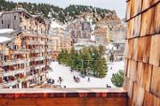 Vue de la station de ski depuis l'Hôtel MiL8, à Avoriaz, le 2 janvier 2022.