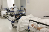 Au service des urgences de l’hôpital Sainte-Musse de Toulon, 6 janvier 2022.