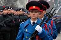 La parade marquant le 30e anniversaire de la République de Srpska à Banja Luka, dans le nord de la Bosnie, dimanche 9 janvier 2022.