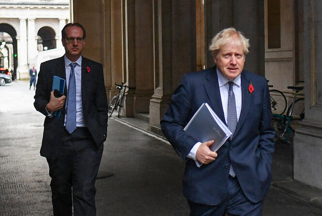 Boris Johnson et Martin Reynolds, son secrétaire privé, le 10 novembre 2020.
