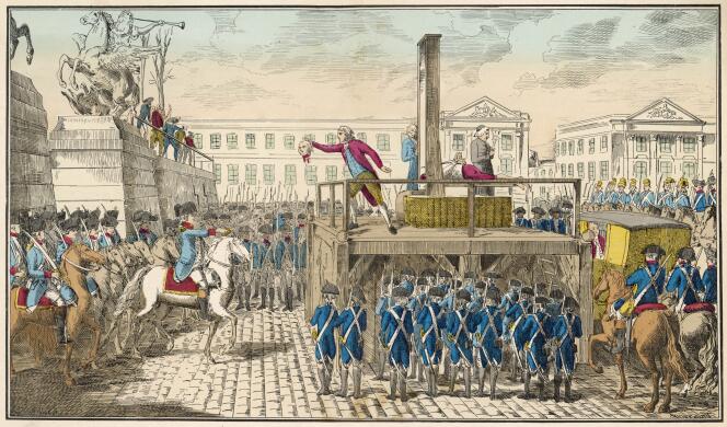 L’exécution de  Louis XVI, le 21 janvier 1793.