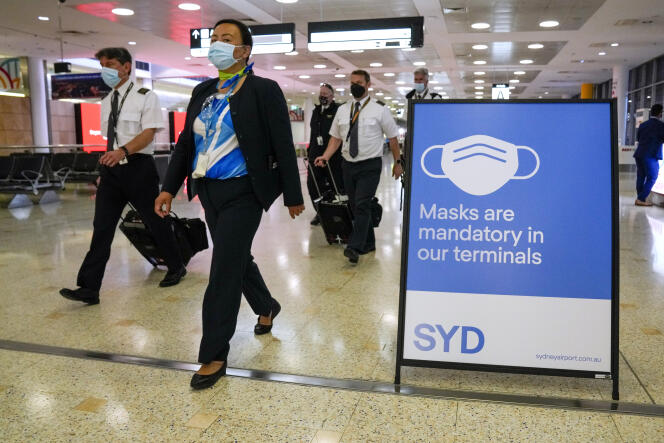 A l’aéroport de Sydney, en Australie, le 29 novembre 2021.