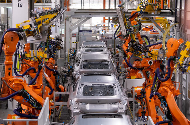 22 octobre  2021, à Munich (Allemagne), dans une usine BMW.