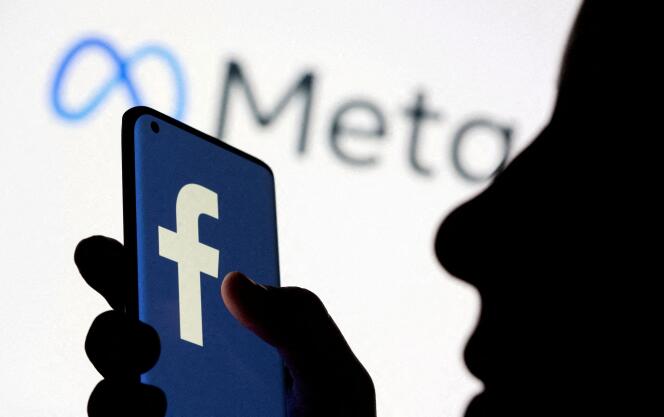 Le logo de Facebook et de Meta.