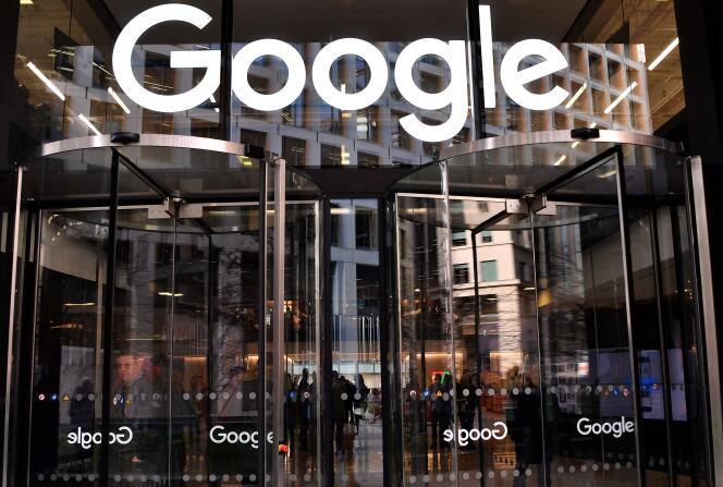 L’entrée des bureaux londoniens de Google, le 18 janvier 2019.
