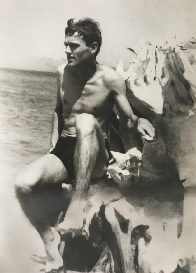 Henri Le Callonec en Corse, en 1961, photographié par Jean-Serge Pineau.